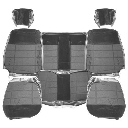 1987-89 Mustang Acme Standard Seat Upholstery - Cloth - Smoke Gray Coupe