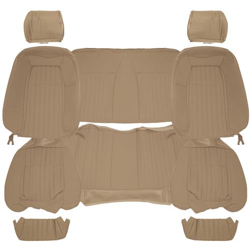 1987-89 Mustang Acme Sport Seat Upholstery - Cloth  - Sand Beige Convertible