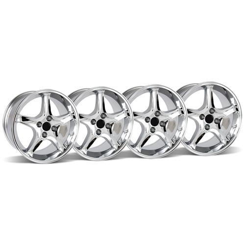 Mustang Cobra R Wheel Kit - 17x9 Chrome (79-93) - LMR