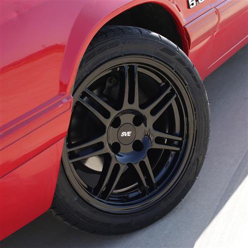 1979-93 Mustang SVE 4 Lug Anniversary Wheel Kit - 17x9/10  - Gloss Black