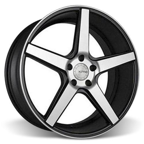 KMC Mustang 685 District Wheel & Lug Nut Kit 20x8.5/10.5 Black w