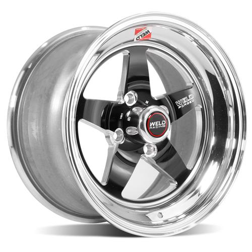 Weld Mustang RT-S Wheel Kit - 15x4/15x8 Black (79-93)