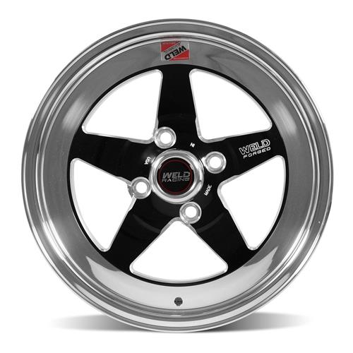 Weld Mustang RT-S Wheel Kit - 15x4/15x8 Black (79-93)