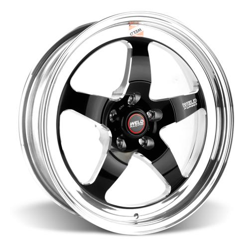 Weld Mustang RT-S S71 Drag Wheel - 18x5 Black w/ Polished Lip (05-17 ...