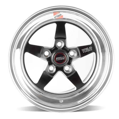 Weld Mustang RT-S S71 Drag Wheel - 17x10 Black w/ Polished Lip (94-04 ...