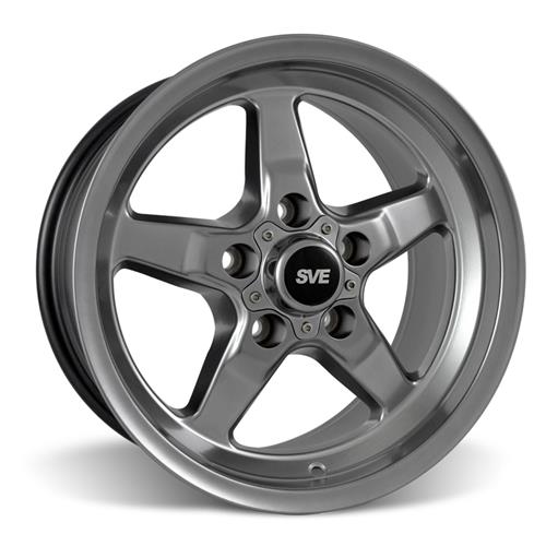 SVE Mustang Drag Wheel & Tire Kit 15x10/15x3.75 Dark Stainless (9404)