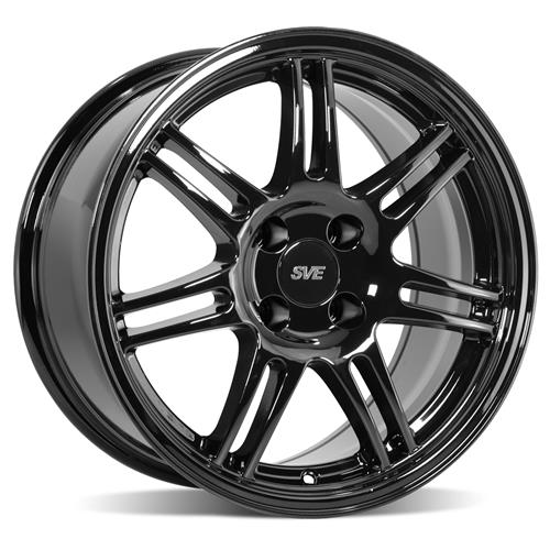 1979-93 Mustang SVE 4 Lug Anniversary Wheel & Nitto Tire Kit  - 17x9 - Gloss Black