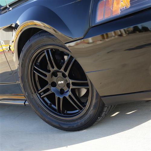 1994-04 Mustang SVE Anniversary Wheel & Drag Radial Nitto Tire Kit - 17x9/10 - Gloss Black