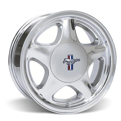 Mustang 5 Lug Pony Wheel & Tire Kit 17x8/10 Chrome (7993) Nitto