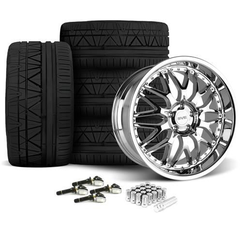 SVE Mustang Series 3 Wheel & Tire Kit 19x9/10 Chrome (1517) Nitto Invo