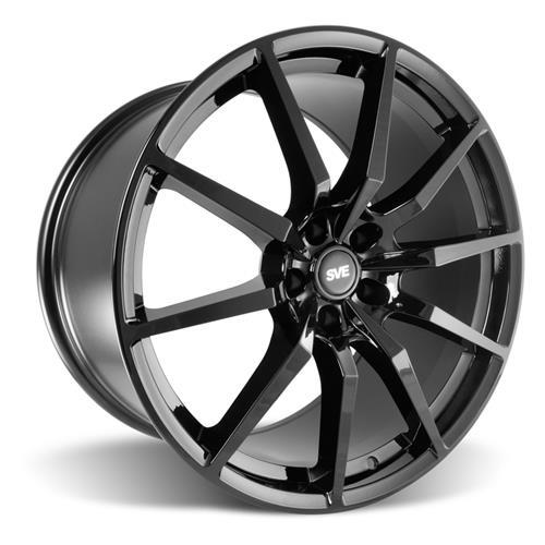 2015-23 Mustang SVE S350 Wheel & Nitto Tire Kit - 20x10  - Staggered Tires - Gloss Black