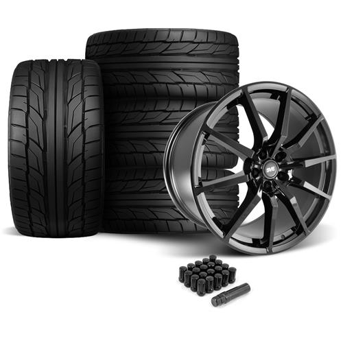 2005-14 Mustang SVE S350 Wheel & Nitto Tire Kit - 20x10 - Gloss Black - Staggered