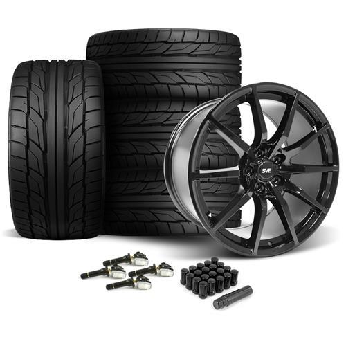 2015-23 Mustang SVE S350 Wheel & Nitto Tire Kit - 19x10  - Gloss Black