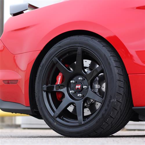 2015-20 Mustang SVE R350 Wheel & Nitto Tire Kit - 19x10/11 - Gloss Black - Fits GT350/R