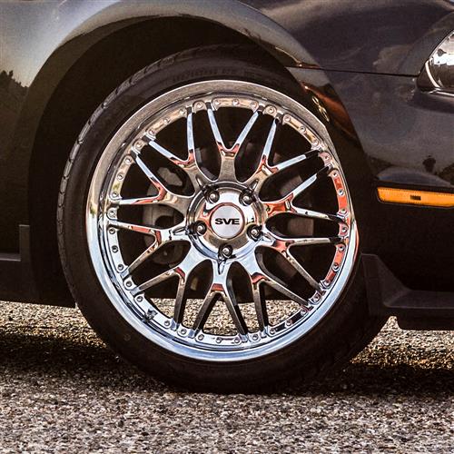 SVE Mustang Series 3 Wheel & Tire Kit - 20x8.5/10 Chrome (05-14) Nitto NT05