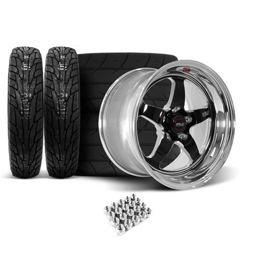 Weld Mustang Rt-s Wheel & Tire Kit - 17x5 17x10 Black (94-04)