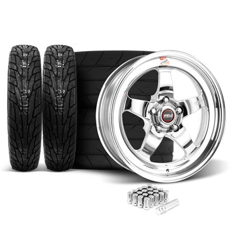 Mustang Weld RT-S Polished Wheel & Tire Kit - 17x5/17x10 (05-14)