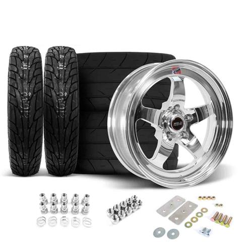 Mustang Weld RT-S Polished Wheel & Tire Kit - 17x5/15x10 (05-14)