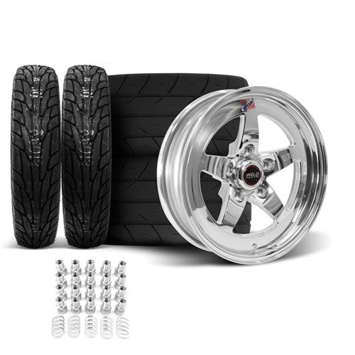 Mustang Weld RT-S Wheel & Tire Kit - 15x10/4 Polished (94-04)